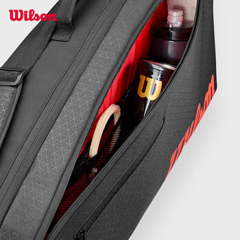 Wilson威尔胜CLASH V3 3PK RACQUET BAG BLACK/INFRARED背包