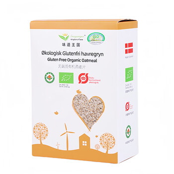 味道王国进口无麸质有机燕麦片450g 早餐即食 0添加高蛋白 富含膳食纤维