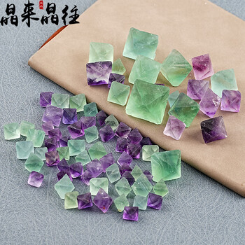 天然萤石八面体- 京东