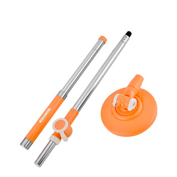 大卫旋转拖把原装T聚能杆子拖把配件 杆子+把盘（橘色）适配小木马