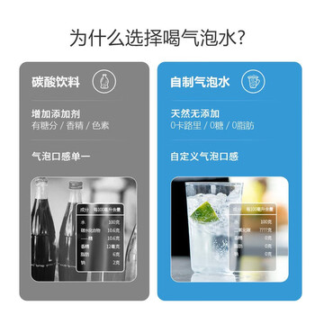 飞利浦（PHILIPS）家用台式气泡水机 小型自制气泡打气机 碳酸饮料打气机苏打水机 ADD4852WH