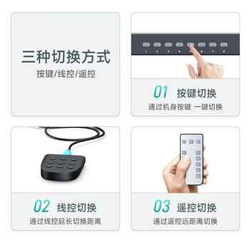 迈拓维矩（MT-viki）HDMI KVM切换器8口高清八进一出键鼠屏幕共享切换控制器8进1出 MT-801HK-C