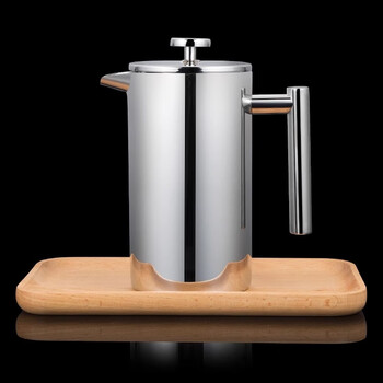 TEOTM 304咖啡法压壶手冲便携双层不锈钢咖啡法式保温滤压家用冲茶打奶