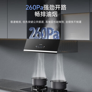 先科（SAST）油烟机 小尺寸厨房顶吸式一体脱排小户型用 【企采购】/X35S-触控升级19吸力+双层滤网+体感清洗