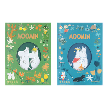 MASMARCU晨光文具姆明A6笔记本本子硬壳精装本ins高颜值学生笔记本横线内页96页蓝色款QJ000822开学必备