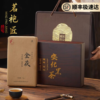 國易道純古金茯茶砖と中茶黒茶 國易道純古金茯茶砖と中茶黒茶 國易道