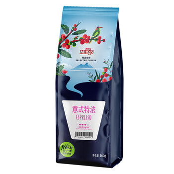 铭氏Mings 意式特浓咖啡豆500g 云南阿拉比卡美式拼配手冲黑咖啡深烘 铭氏Mings 意式特浓咖啡豆500g 云南阿拉比卡美式拼配手冲黑咖啡深烘