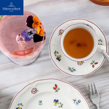 唯宝（Villeroy Boch）德国进口欧式咖啡杯碟套装家用茶杯具简约小花园茶杯碟200ml