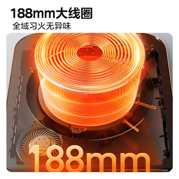 美的（Midea）电磁炉 家用2200W双测温变频恒温智能电磁灶火锅炉玻璃面板4D防水 配炒锅 MC-22RB11