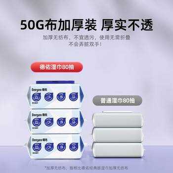 德佑EDI纯水湿巾80抽*5包 带盖湿纸巾大包婴儿手口擦脸湿巾纸不含酒精 德佑EDI纯水湿巾80抽*5包 带盖湿纸巾大包婴儿手口擦脸湿巾纸不含酒精