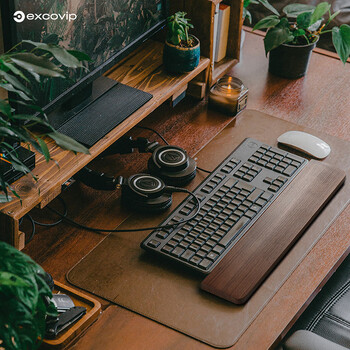 宜适酷新胡桃木104键键盘托实木机械键盘手托98键电脑掌托鼠标垫护腕垫电竞木质腕托108键大号9717