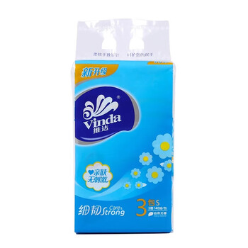 维达（Vinda）原生木浆细韧抽纸 压花亲肤无刺激三层140抽*30包/10提 v2212a