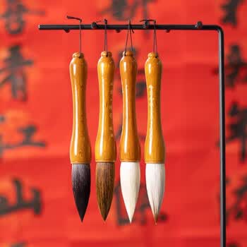張小鳳提斗笔对联纸大毛笔兼毫毛笔大楷抓笔大号软笔书法笔对联福字纸专用毛笔 如懿如意（单支）