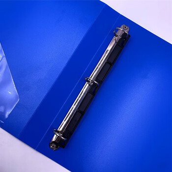 绿文 黑色3孔D型夹 A4纸办公文件夹 资料夹子 装订夹透明插页档案夹 塑料打孔收纳夹 单个装