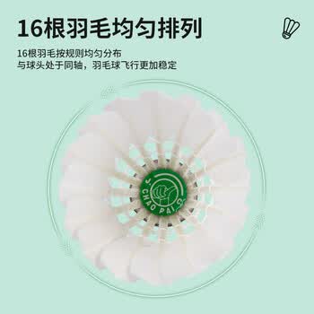 超牌牌绿超羽毛球专业比赛刀翎二拼软木耐打稳定12只装77速