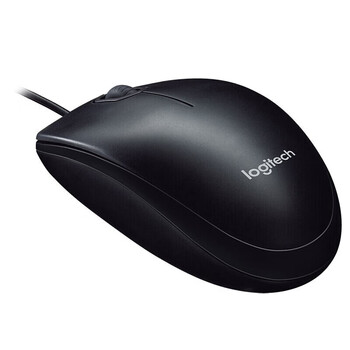 罗技（Logitech）M100r有线鼠标 家用商用办公鼠标 对称鼠标 大手鼠标 黑色