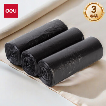 得力(deli)3卷(90只)八角点断式办公生活加厚大容量垃圾袋50*60cm 黑色18743 得力(deli)3卷(90只)八角点断式办公生活加厚大容量垃圾袋50*60cm 黑色18743