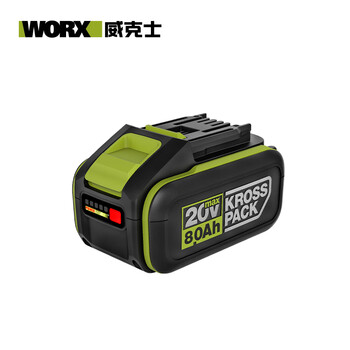 威克士20V锂电8.0Ah电池包WA3058通用绿色大脚板锂电电动工具