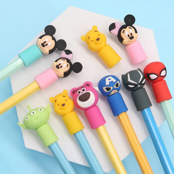 迪士尼（Disney）铅笔笔帽3个装 硅胶铅笔套/铅笔延长器/笔套/笔盖 笔尖保护套防弄脏笔袋男孩儿童学习用品 黑豹