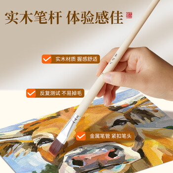 六品堂水粉画笔丙烯水彩笔套装美术生专用绘画尼龙毛笔刷果绿色杆水彩笔初学者学生工具 六品堂水粉画笔丙烯水彩笔套装美术生专用绘画尼龙毛笔刷果绿色杆水彩笔初学者学生工具