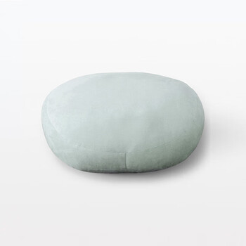 MUJI可当成腰垫使用的柔软靠垫 抱枕腰托靠枕腰靠 淡绿色 55*40*20cm