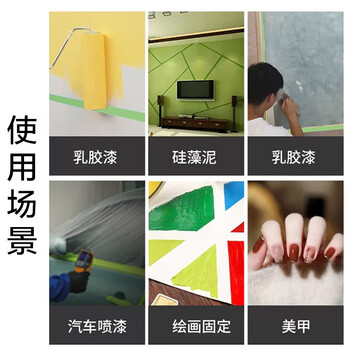 斯图（sitoo）美纹纸胶带不伤墙乳胶漆美缝胶带易撕不留痕分色和纸胶带弱粘性美纹纸 墙面喷漆专用24mm*20m5卷装