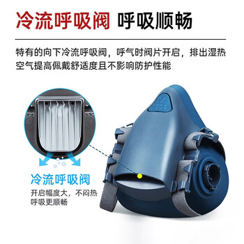 胜丽 M7502防毒面具口罩 防有机蒸气及多种气体 喷漆装修实验室 硅胶款 配M6006