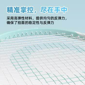 麦斯卡（Mesuca）羽毛球拍超轻碳素耐打学生套装入门训练女生一对-大耳狗系列对拍
