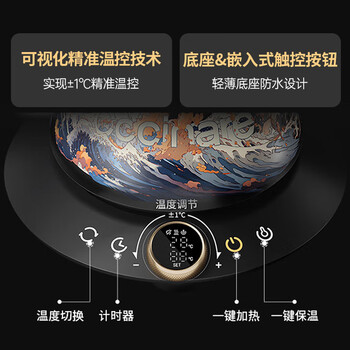 COCINARE咖啡手冲壶C壶 咖啡温控壶手冲咖啡壶 电水壶手冲咖啡机 M9艺术款 风生水起 0.9L