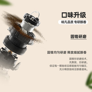 飞利浦飞利浦 美式咖啡机全自动家用清洗3档研磨一体机 可拆卸式 熊猫机 HD7901/10