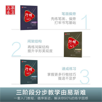 华夏万卷行楷入门 速成练习练字帖 吴玉生行楷钢笔字帖成人初学者临摹本学生硬笔书法行楷教程