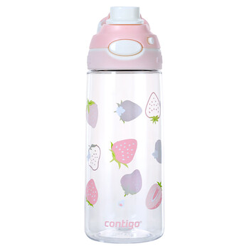 contigo康迪克塑料杯运动水杯龙口锁扣杯600ml缤纷草莓HBC-DEM124