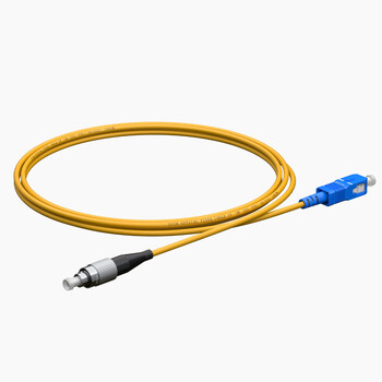 数康（SCOA）电信级光纤跳线SC-FC(UPC) 0.5米 单模单芯OS2大方头转圆头Φ3.0跳纤光纤线尾纤S-1SC-FC-S0.5