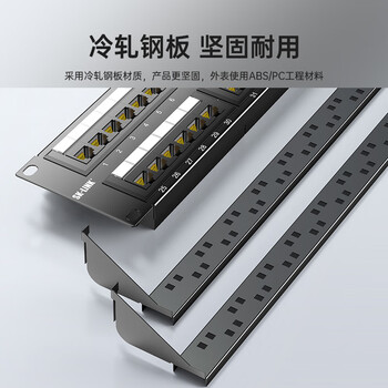 SK-LINK 六类48口网络配线架 CAT6类19英寸机架式1U非屏蔽机柜工程级镀金理线架网线梳理器 SK-P6-48 SK-LINK 六类48口网络配线架 CAT6类19英寸机架式1U非屏蔽机柜工程级镀金理线架网线梳理器 SK-P6-48