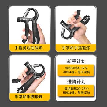 匹克计数专业握力器可调节练手力男士儿童康复锻炼臂健身器材家用 黑