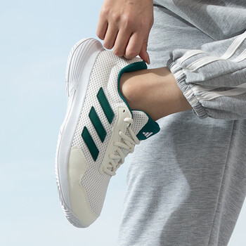 ADIDAS阿迪达斯网球鞋男学生运动鞋羽毛球鞋ID2472 玉白 43 