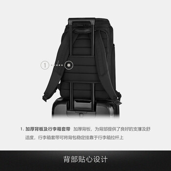 维氏（VICTORINOX）瑞士军刀埃蒙特职业系列15.6英寸商务电脑包翻盖双肩包602153黑色