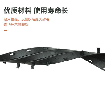 天章办公(TANGO)10孔装订夹条A4 20mm 装订200页标书报告合同装订打孔器塑料夹条黑色100支/盒