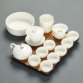 【京东挑选】品质相比 豪 峰德化白瓷玉瓷功夫茶具套装家用茶壶茶杯