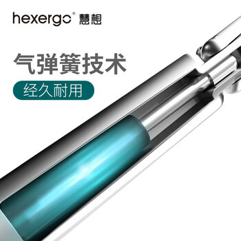 慧想 显示器支架电脑屏幕气动悬臂承重10kg升降底座旋转免打孔 铝合金支架 K100辉月银	