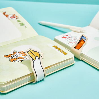 佳茉笔记本手账本活页本子高颜值可爱卡通ins风记事本皮面磁扣本加油鸭励志礼物送朋友同学