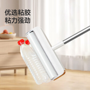 美丽雅粘毛器滚筒沾猫毛黏除毛尘衣服床上刷卷毛大号替换纸24cm共360撕