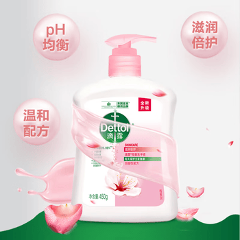 滴露 抑菌洗手液 滋润洁净倍护450克+经典松木450克