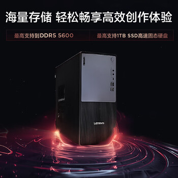 联想（ThinkCentre）P900c高性能商用办公台式电脑台式机主机(i7-14700 32G DDR5 1T)27英寸