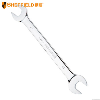 钢盾 SHEFFIELD S018117 公制精抛光双开口扳手17×19mm