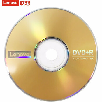 联想（Lenovo）光驱刻录盘 DVD+R 光盘 16速4.7GB 办公系列空白光驱刻录盘 桶装50片