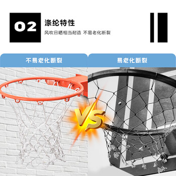 LIVEX篮球网纯白 比赛室内外训练运动投篮网兜体育用品（不含篮筐）