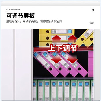 中伟（ZHONGWEI）办公矮柜钢制文件柜带锁储物柜铁皮柜办公室档案柜760mm收纳柜