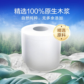 维达蓝色经典卷纸4层180克家用有芯卷纸卷筒纸巾卫生纸手纸10卷共3提