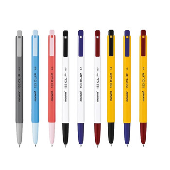 慕那美（monami）进口bic六角刷题圆珠笔1.0mm按动中油笔签字笔复古原子笔书写顺滑01069 黑蓝红3支装